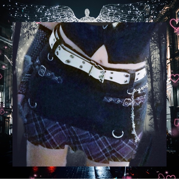 🚨Final Sale🧚‍♀️Tripp Nyc Purple plaid mini skirt - Picture 3 of 6